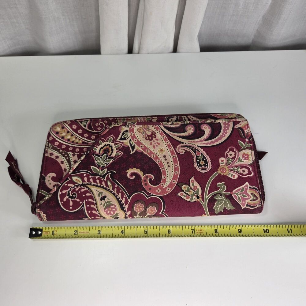 Vera Bradley Picadilly Plum Travel Organizer Wallet - Picture 8 of 8